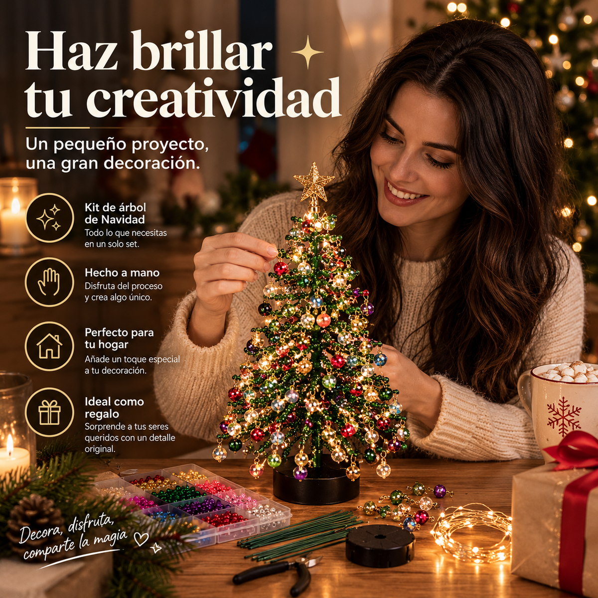 Árbol de Navidad DIY para crear en familia
