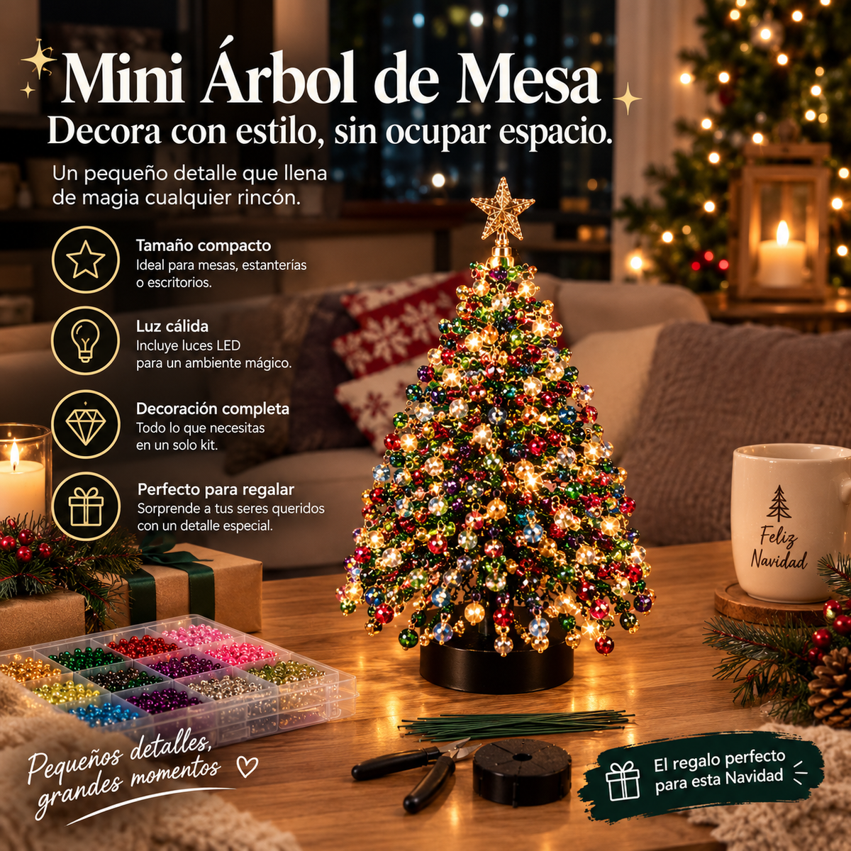 Árbol de Navidad DIY para crear en familia